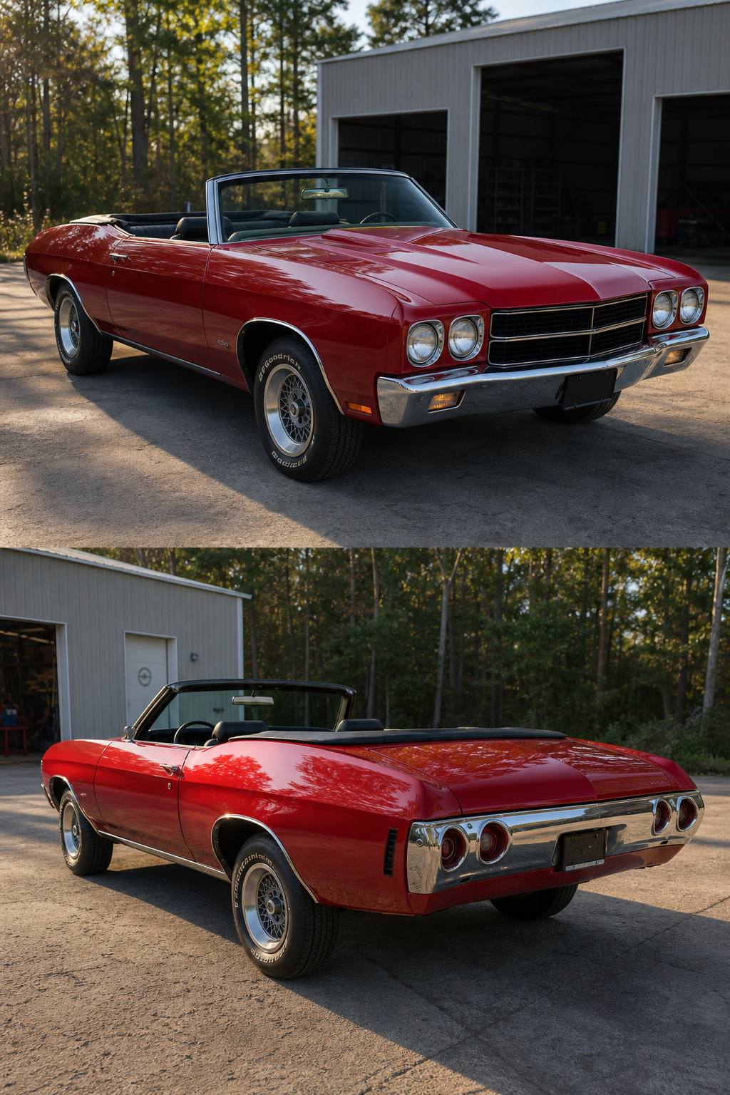 new parts 1971 Chevrolet Chevelle convertible project AI restoration vision