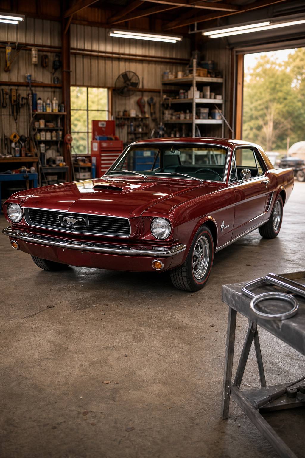 lots of work already done 1966 Ford Mustang project AI restoration vision
