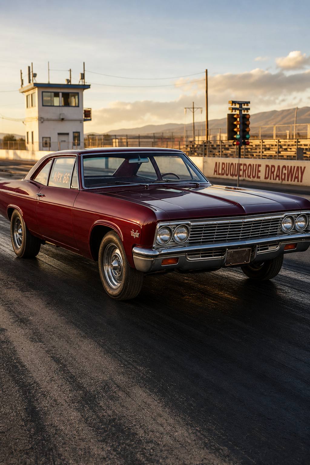 drag race tribute 1966 Chevrolet Biscayne project AI restoration vision