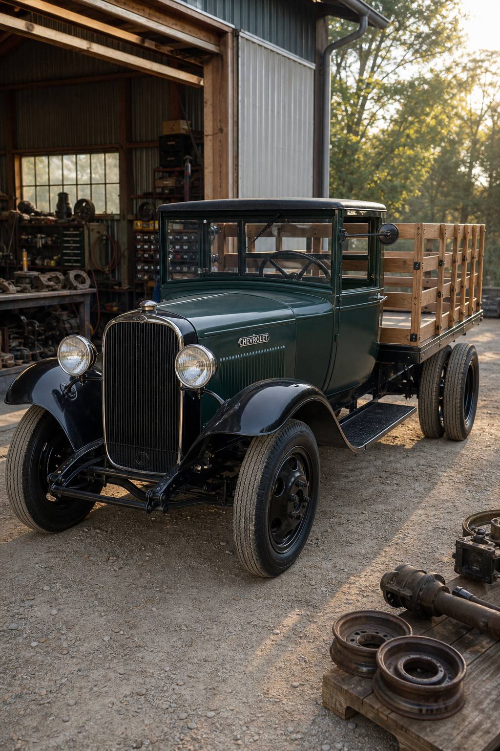 vintage 1933 Chevrolet Master truck project AI restoration vision