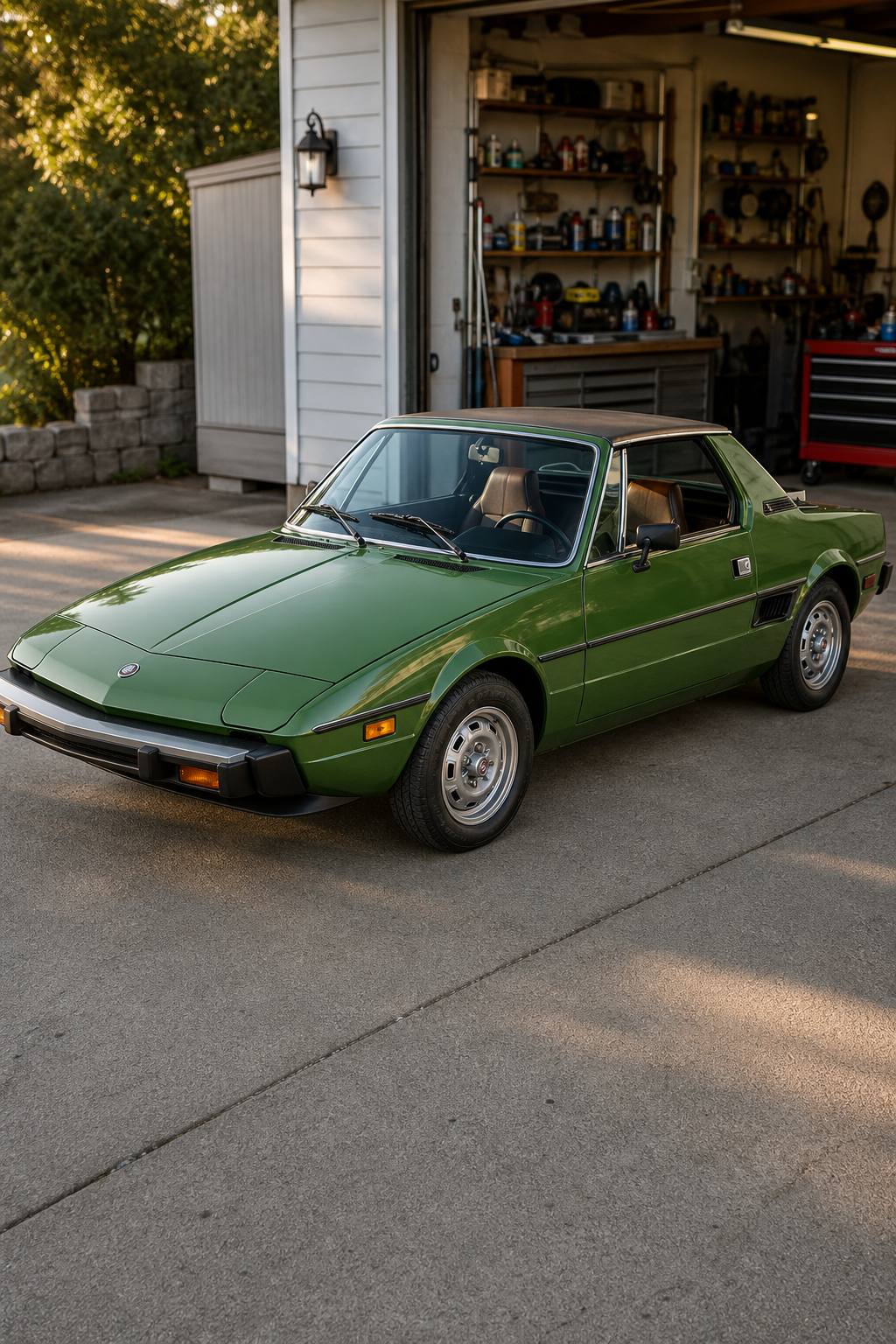 1975 Fiat X19 project car AI restoration vision