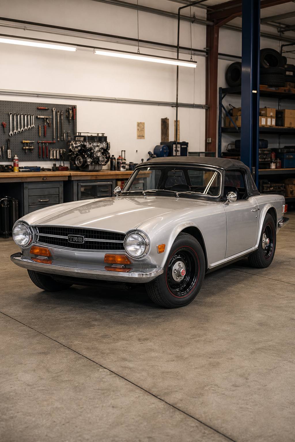 1973 Silver Roadster Convertible Restored Rebuilt Motor Light Project AI restoration vision