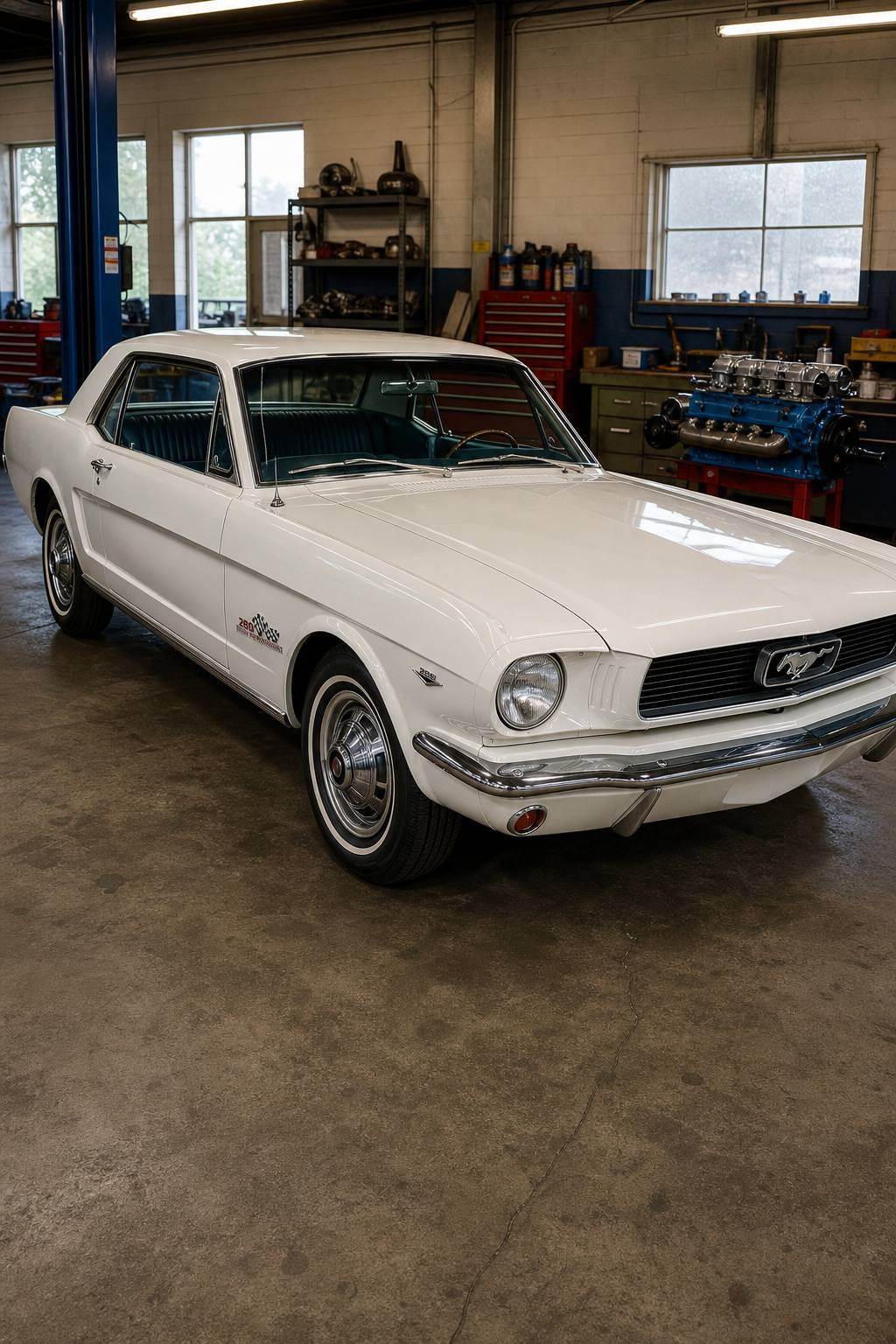1966 Ford Mustang Coupe High Performance 289 Manual K Code Restoration Project AI restoration vision