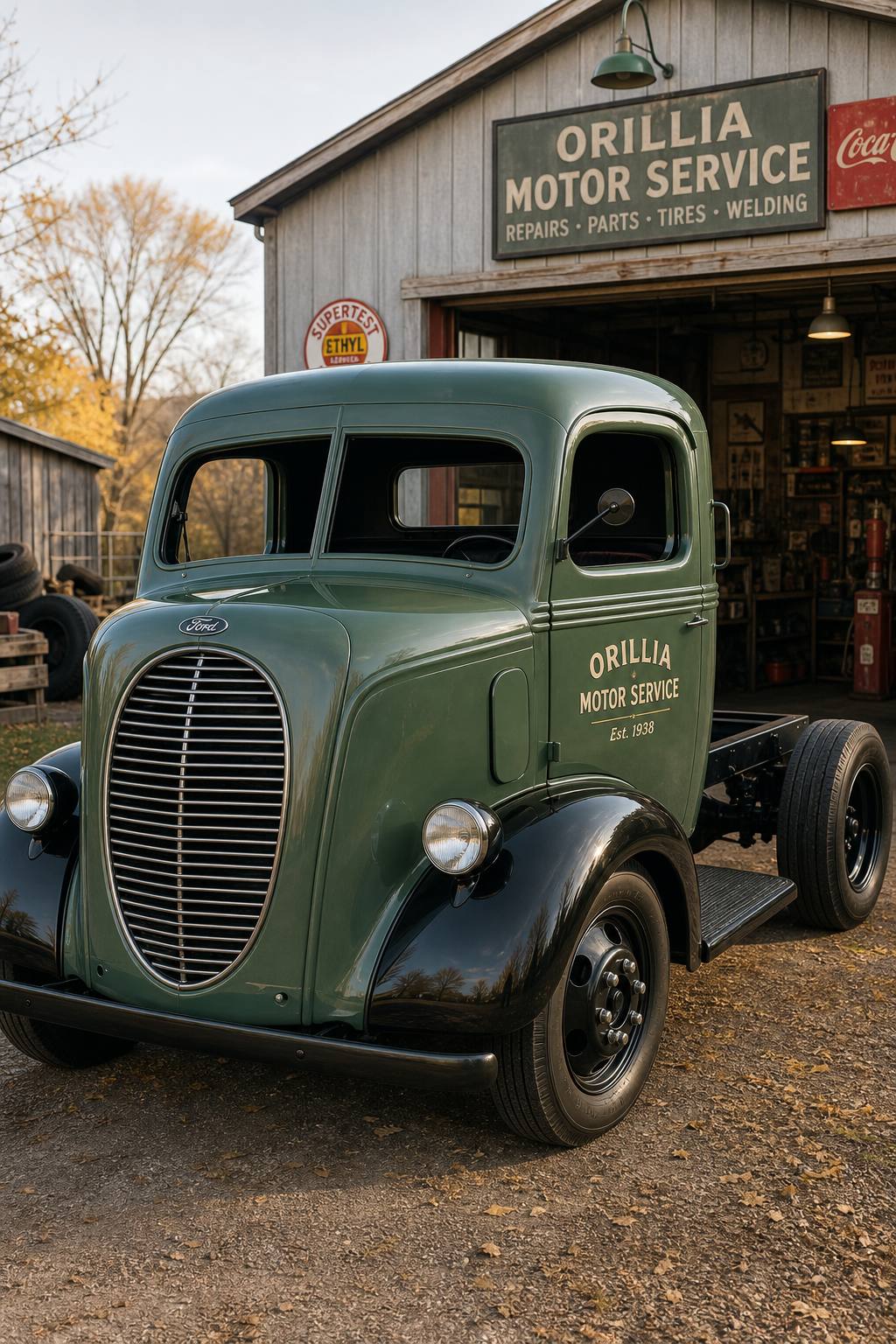 1938 Ford COE AI restoration vision