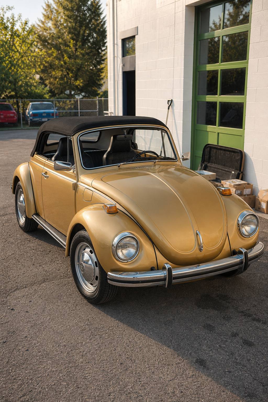 1971 Volkswagen Super Beetle Convertable Project car Roler No Engine AI restoration vision