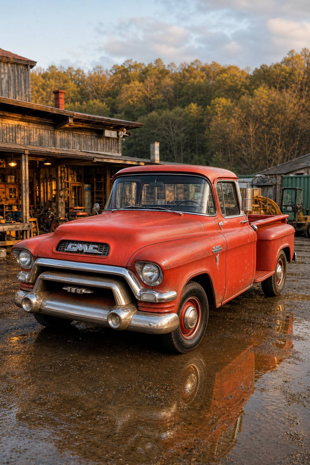 1955 GMC 100 Big Back Window Western Patina Farm Truck V8 Hydramatic AI restoration vision