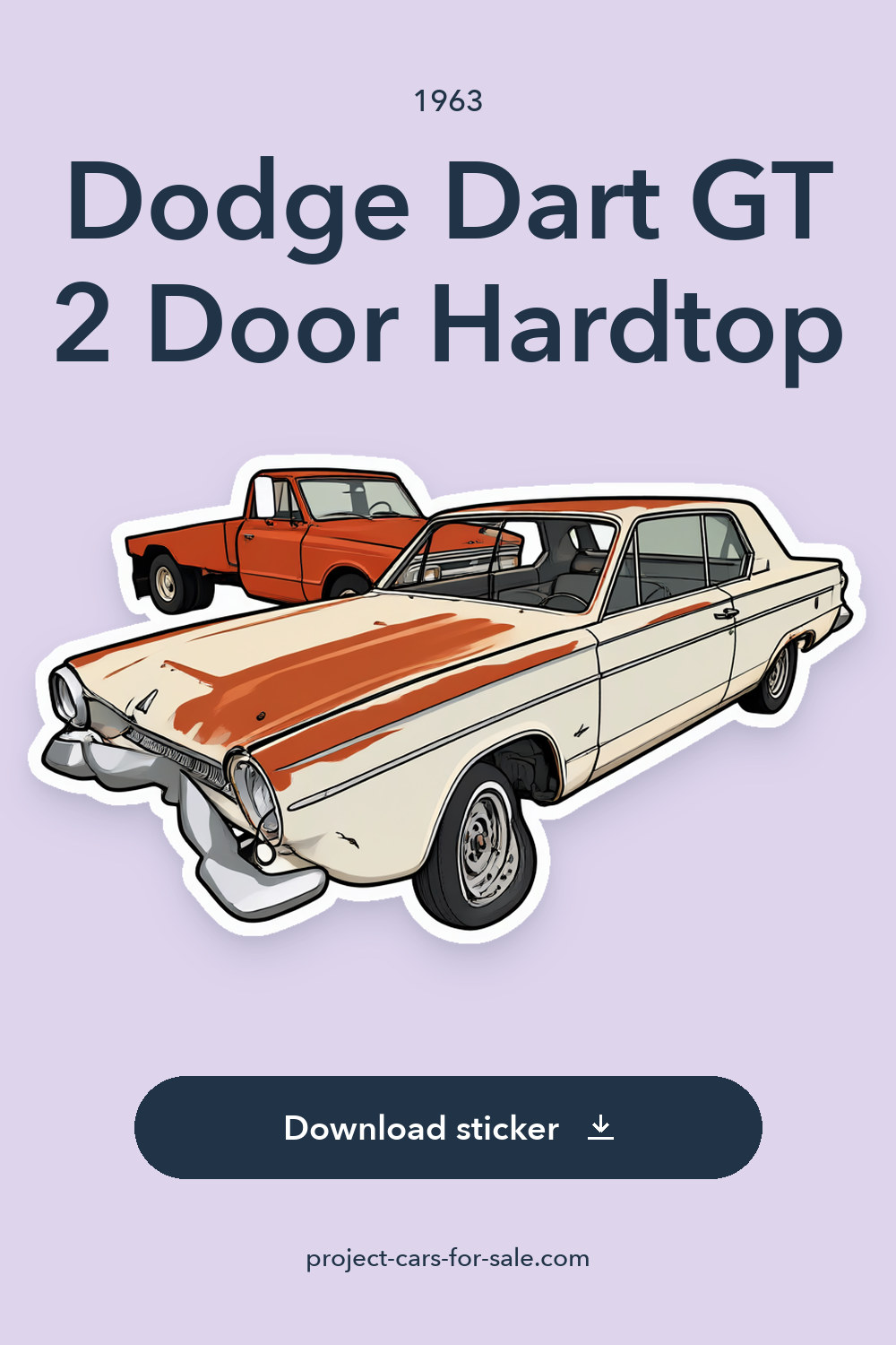 1963 Dodge Dart GT 2 Door Hardtop sticker preview