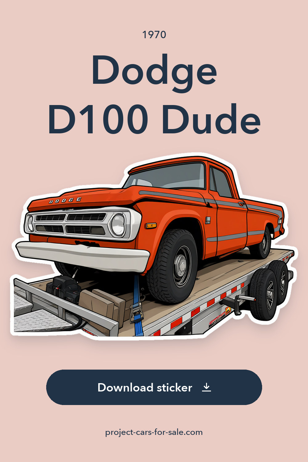 1970 Dodge D100 Dude sticker preview