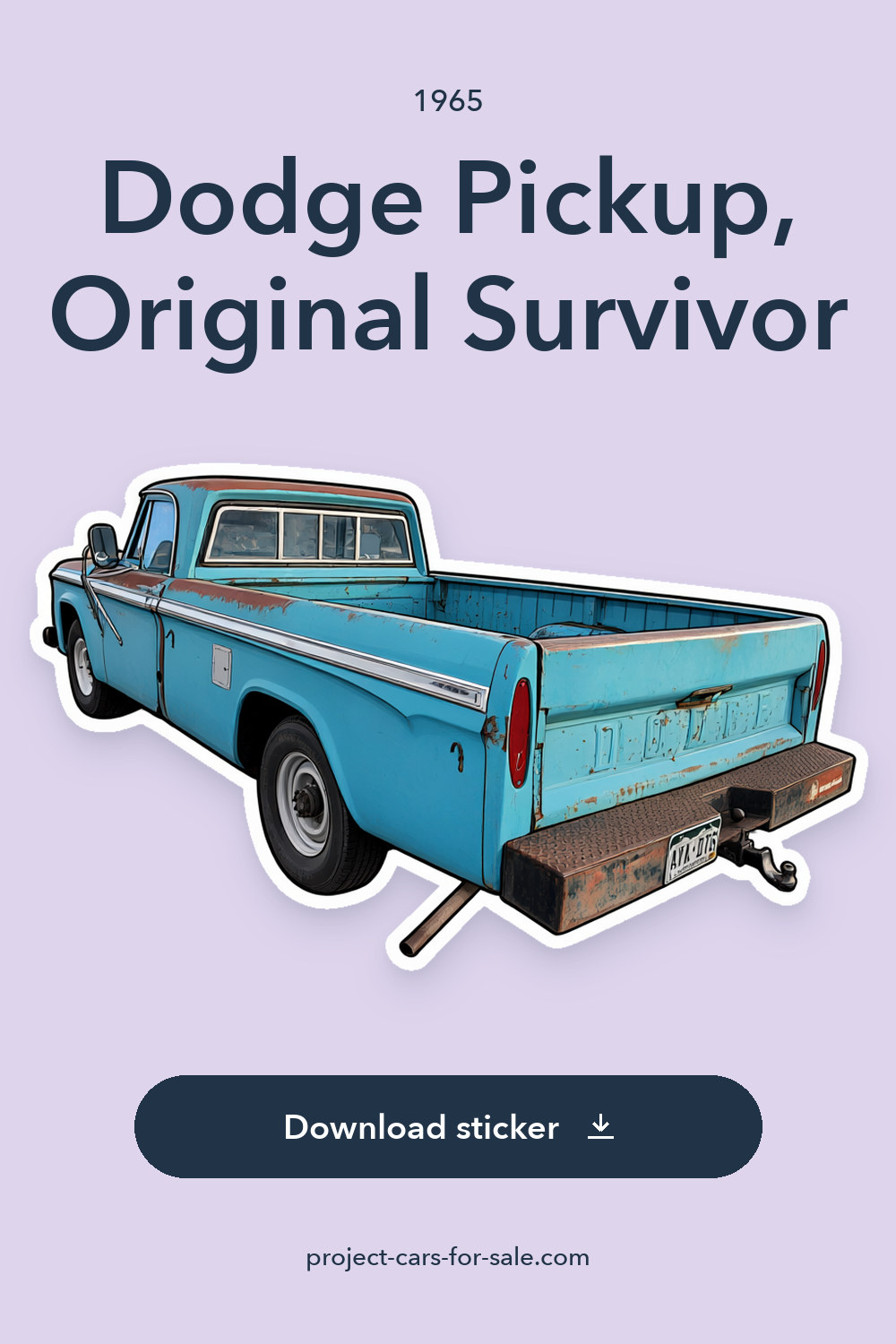 1965 Dodge Pickup, Original Survivor sticker preview